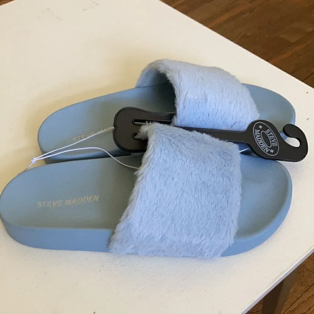 Steve Madden Faux Fur Softey Slide
